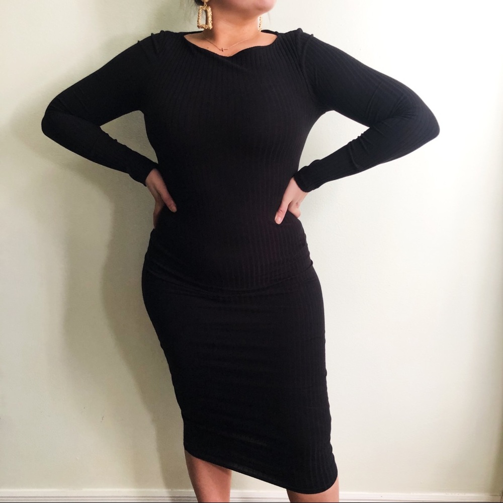 NWT Windsor Black Midi Dress